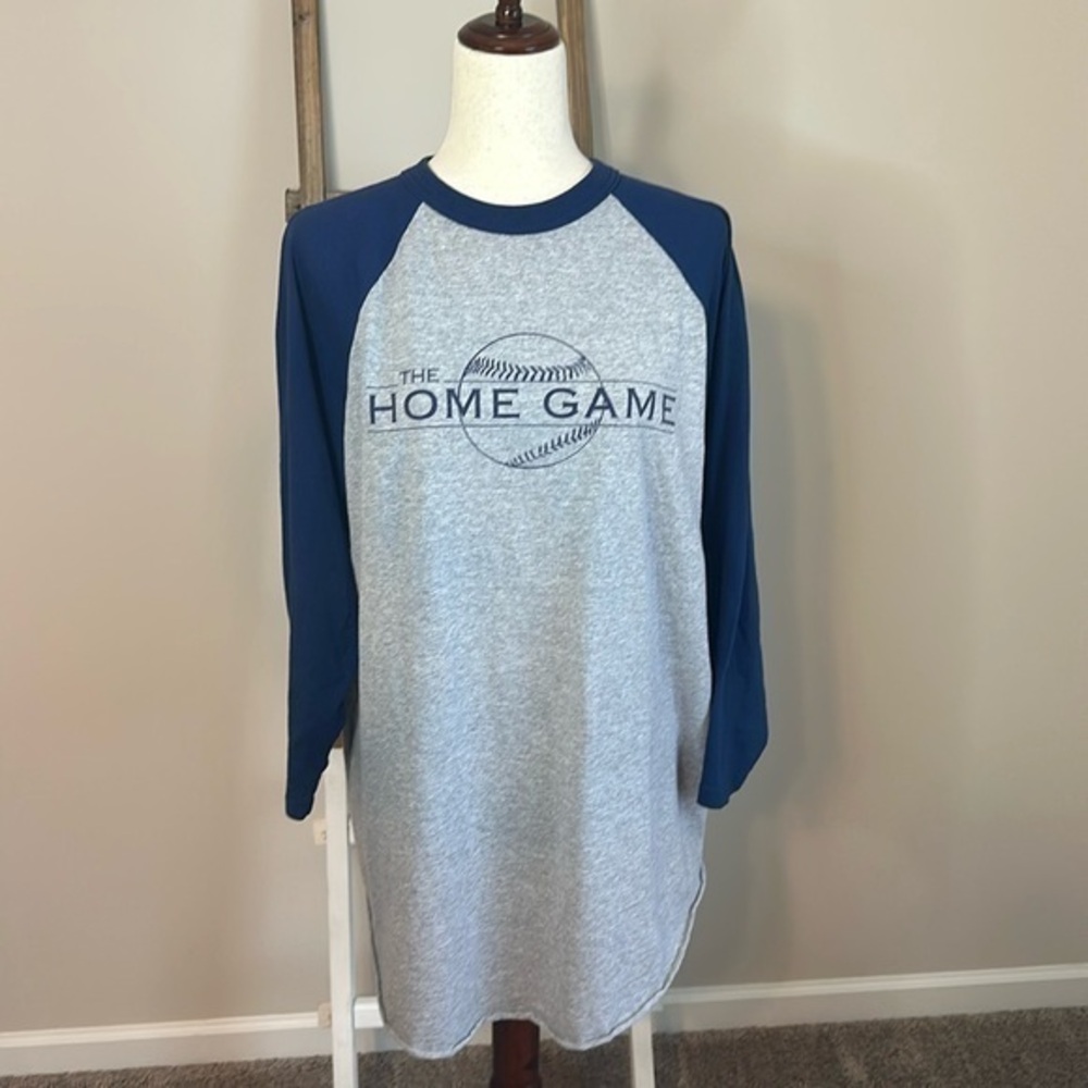 The Home Game 3/4 Sleeve Raglan Top by Augusta Sportswear Size 2XL in GUC
